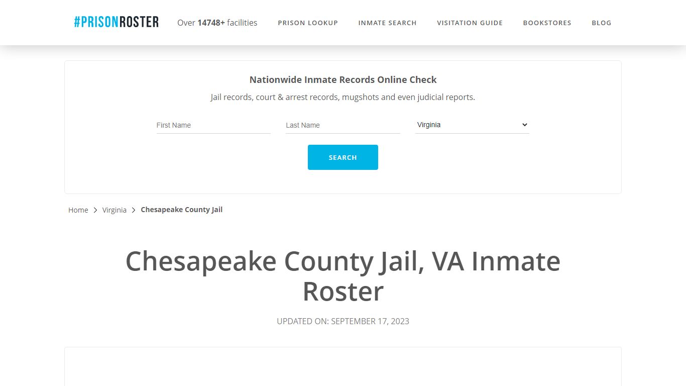 Chesapeake County Jail, VA Inmate Roster - Prisonroster